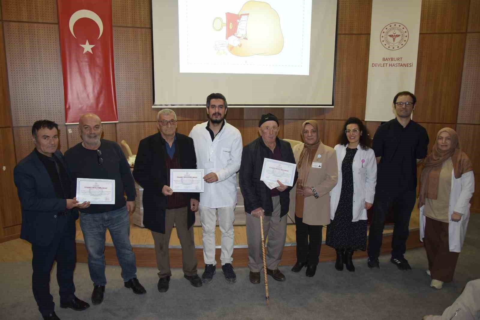 Bayburt&rsquo;ta yılın son &lsquo;Diyabet Okulu Eğitimi&rsquo; tamamlandı
