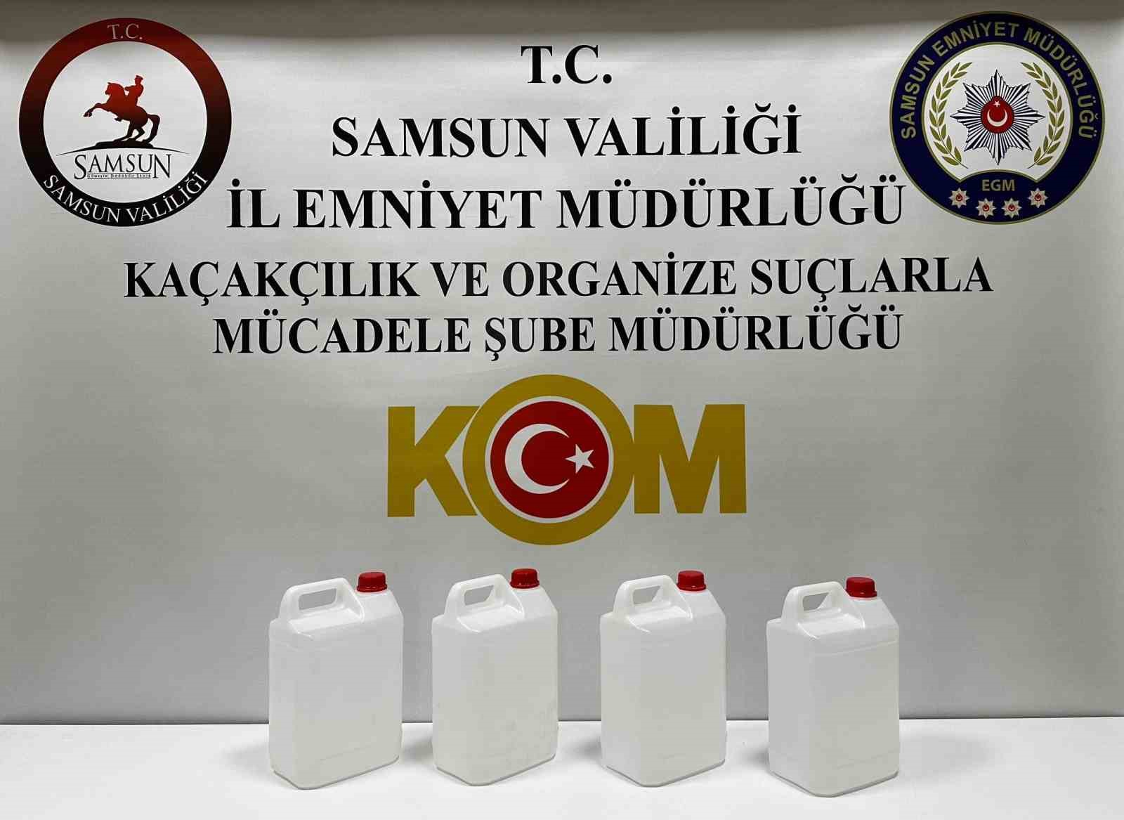 Samsun’da yılbaşı öncesi kaçak alkol operasyonu