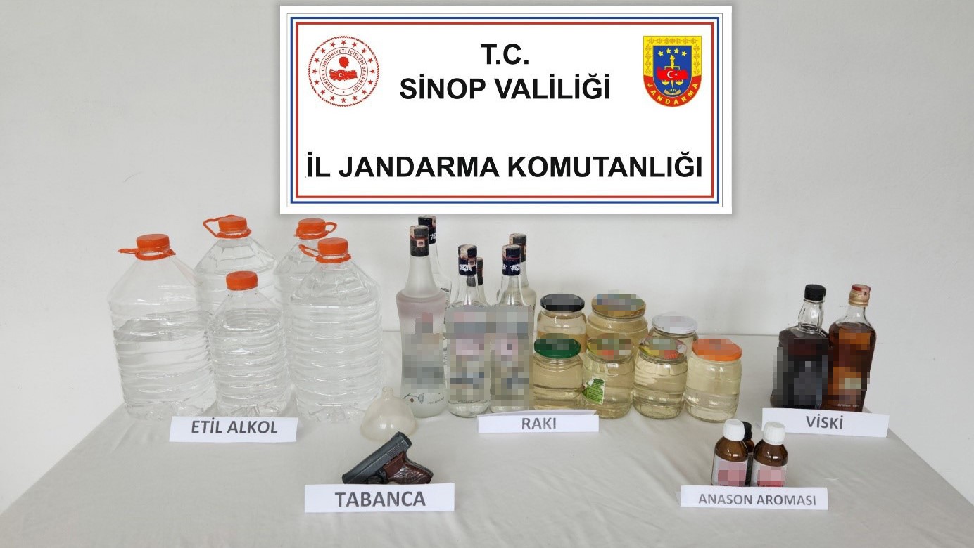 Sinop’ta kaçak alkol operasyonu: 3 gözaltı