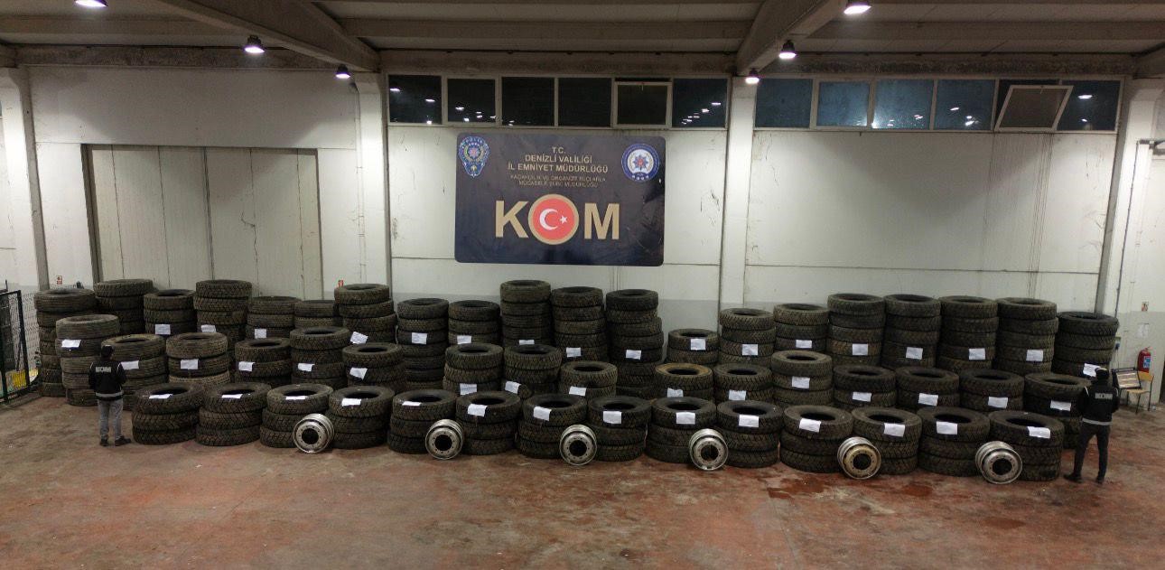 Denizli’de piyasa değeri 3 milyon TL olan kaçak mala el konuldu