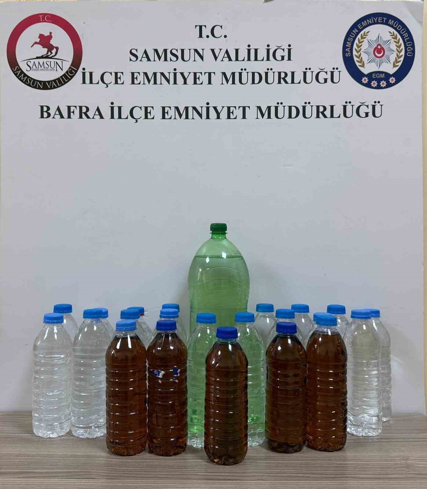 Bafra’da sahte alkol operasyonu