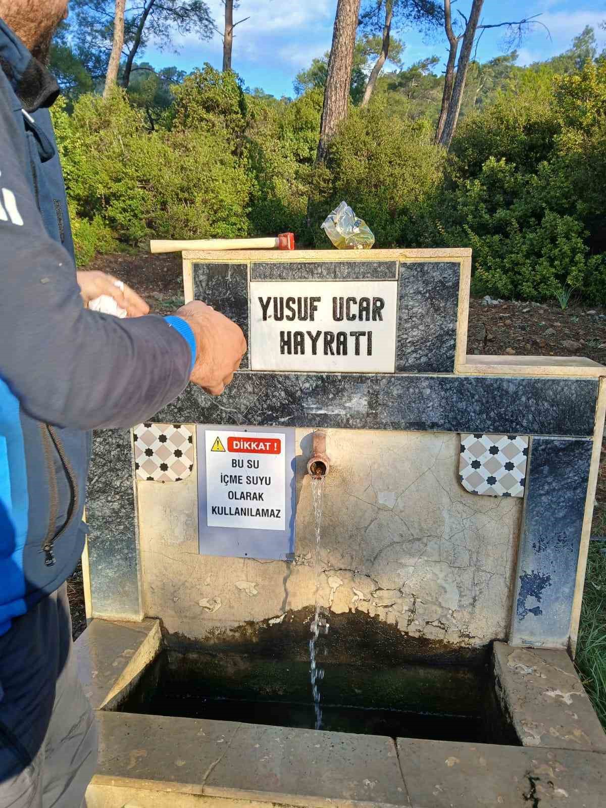 Datça’daki beş çeşmeye "Su içilemez" uyarısı