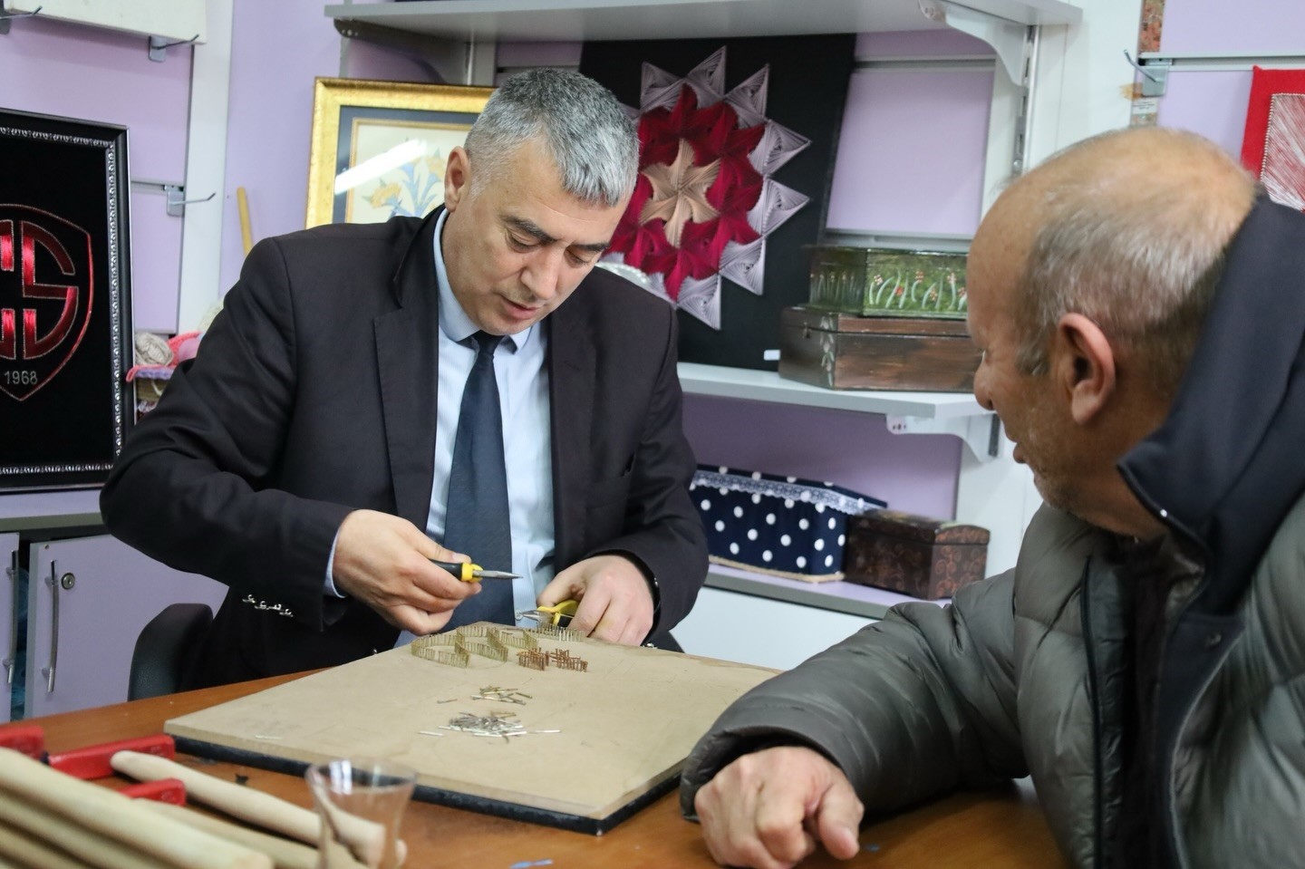 Şehit yakınları ve gaziler "filografi" sanatıyla buluşuyor
