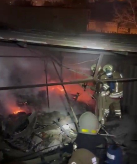 Kahramanmaraş&rsquo;ta iş yeri yangını
