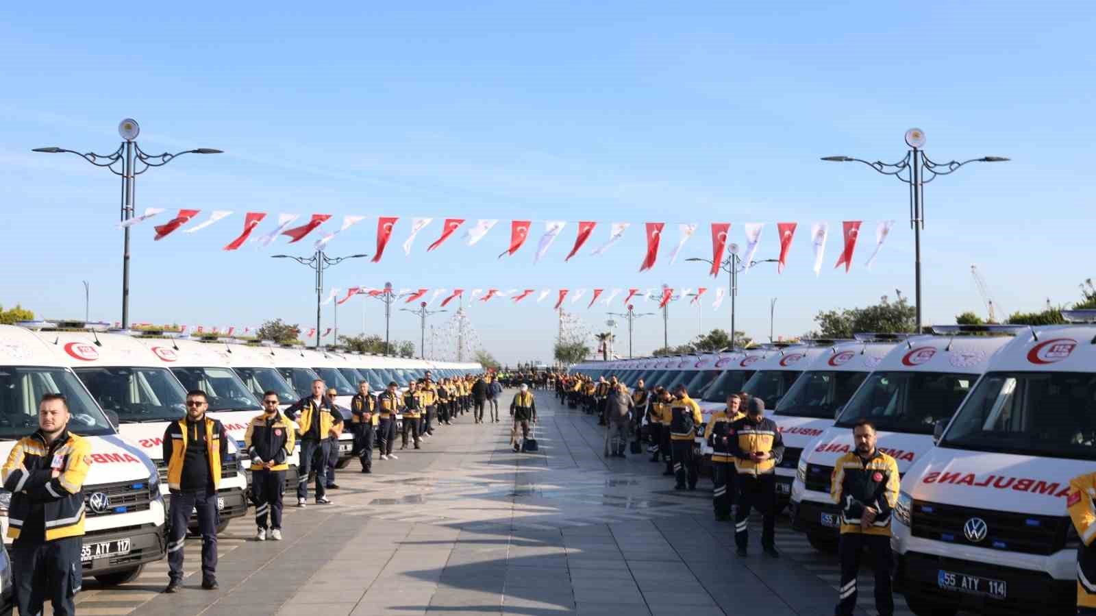 Samsun&rsquo;da 112 ambulansları 2025&rsquo;te 4 milyon kilometre yol yaptı, d&uuml;nyayı 100 kez turladı
