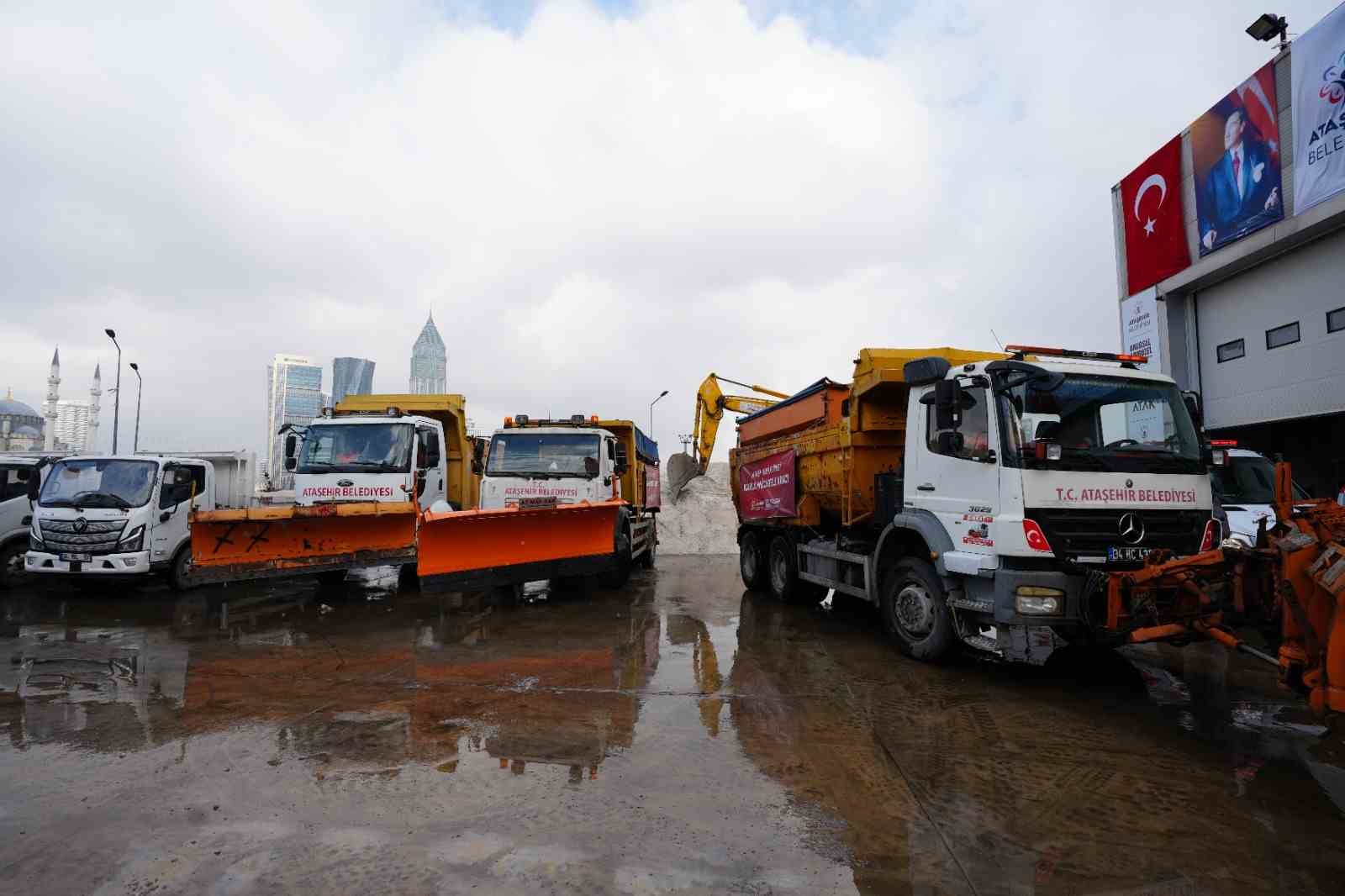Ataşehir’de karla mücadele için tüm önlemler alındı