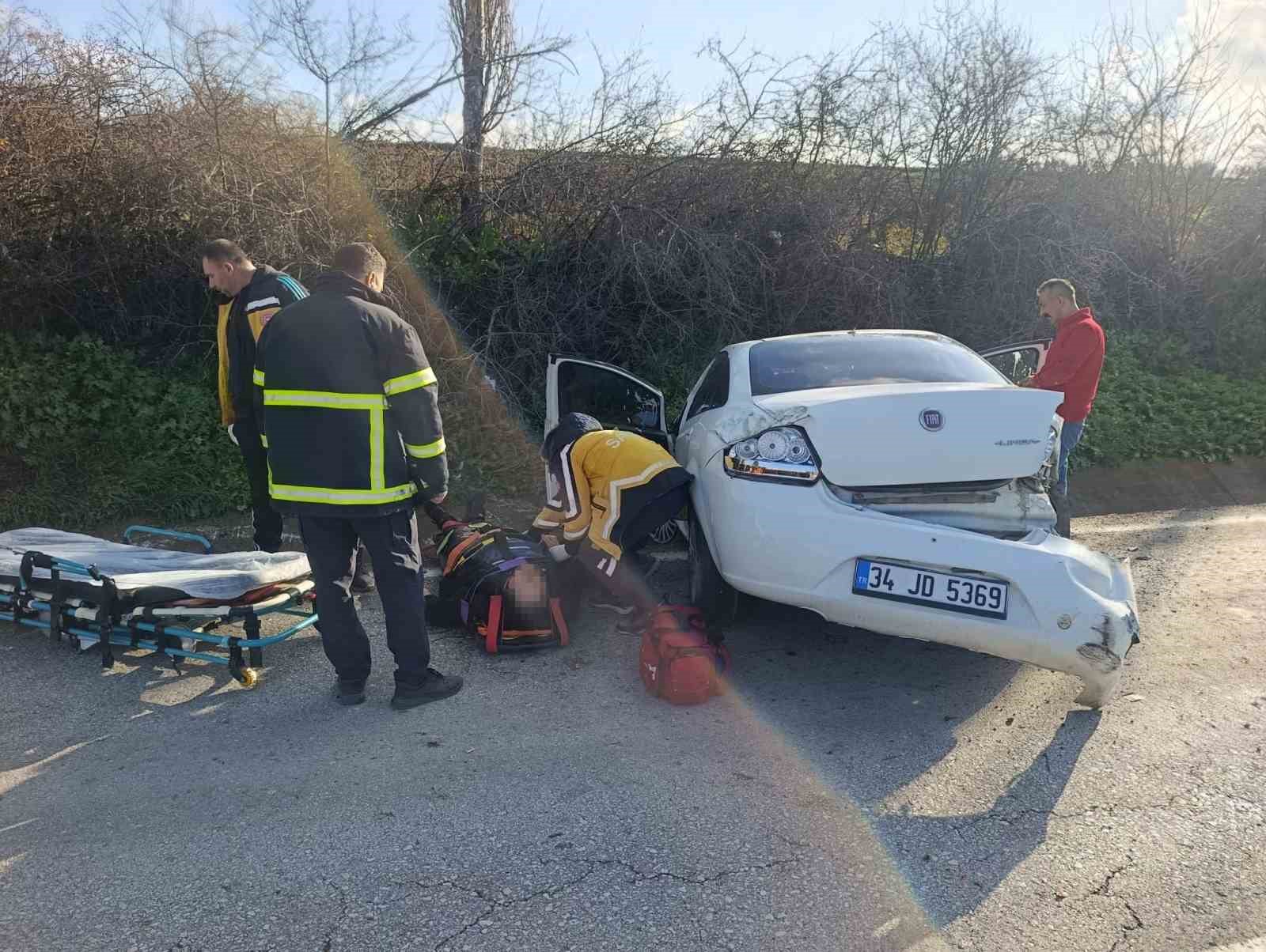 Pınarhisar’da trafik kazası: 2 yaralı