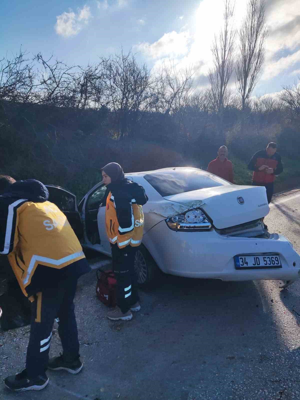 Pınarhisar&rsquo;da trafik kazası: 2 yaralı
