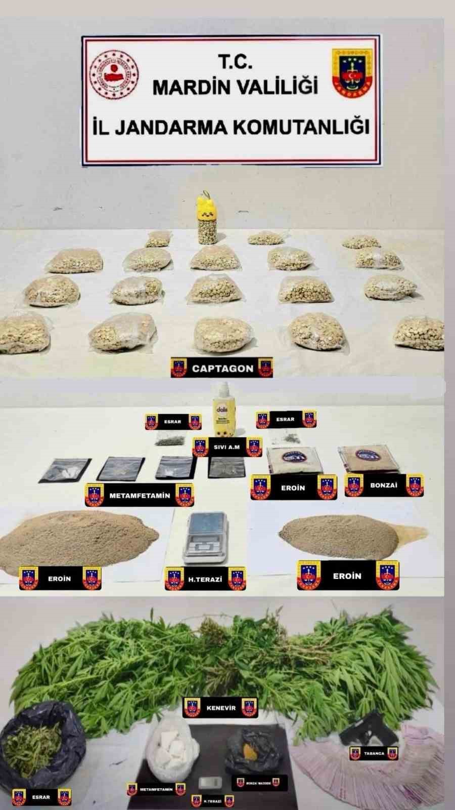 Mardin&rsquo;de uyuşturucu operasyonunda 5 ş&uuml;pheli tutuklandı
