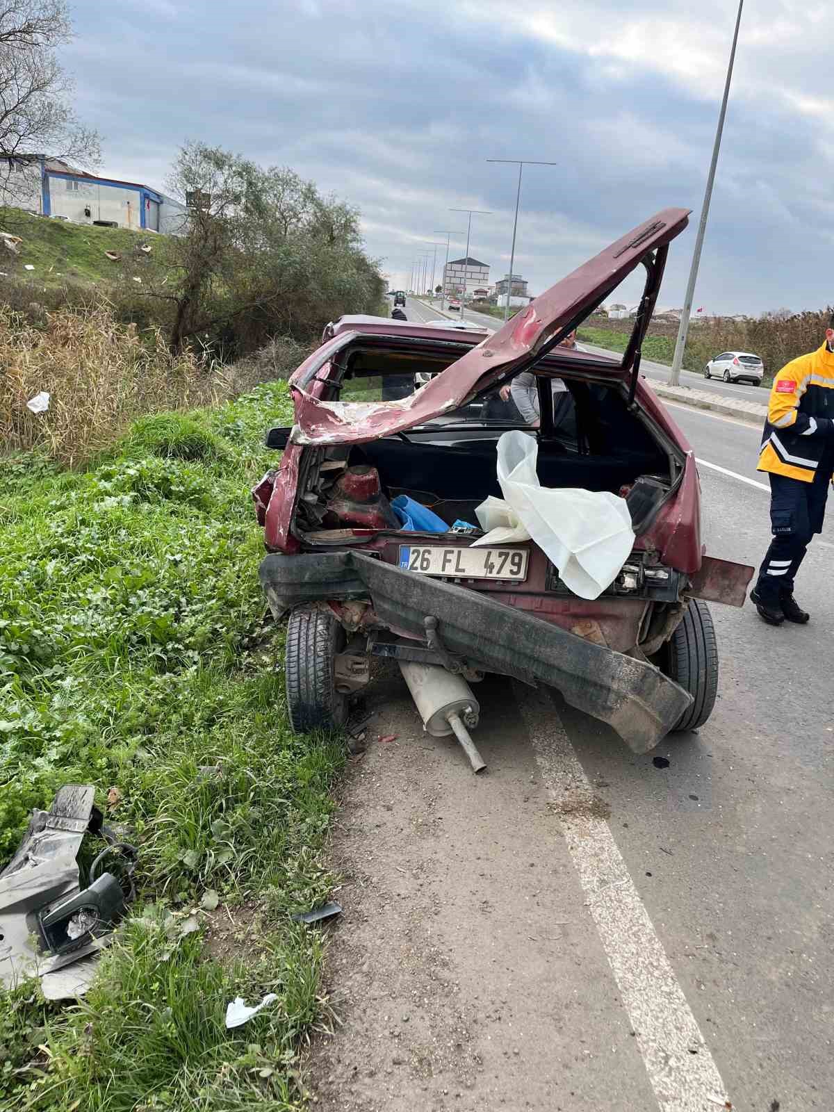 Muratlı Sanayi Sitesi &ouml;n&uuml;nde trafik kazası: 1 yaralı

