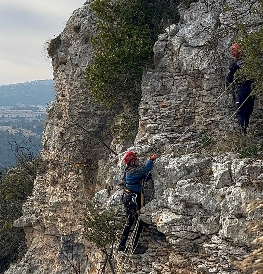 Mersin&rsquo;de kayalıklarda mahsur kalan 2 ke&ccedil;i itfaiye ekiplerince kurtarıldı
