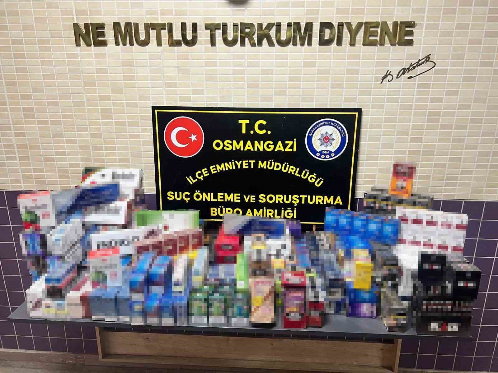 Bursa’da 2 bin adet gümrük kaçağı sigara ele geçirildi