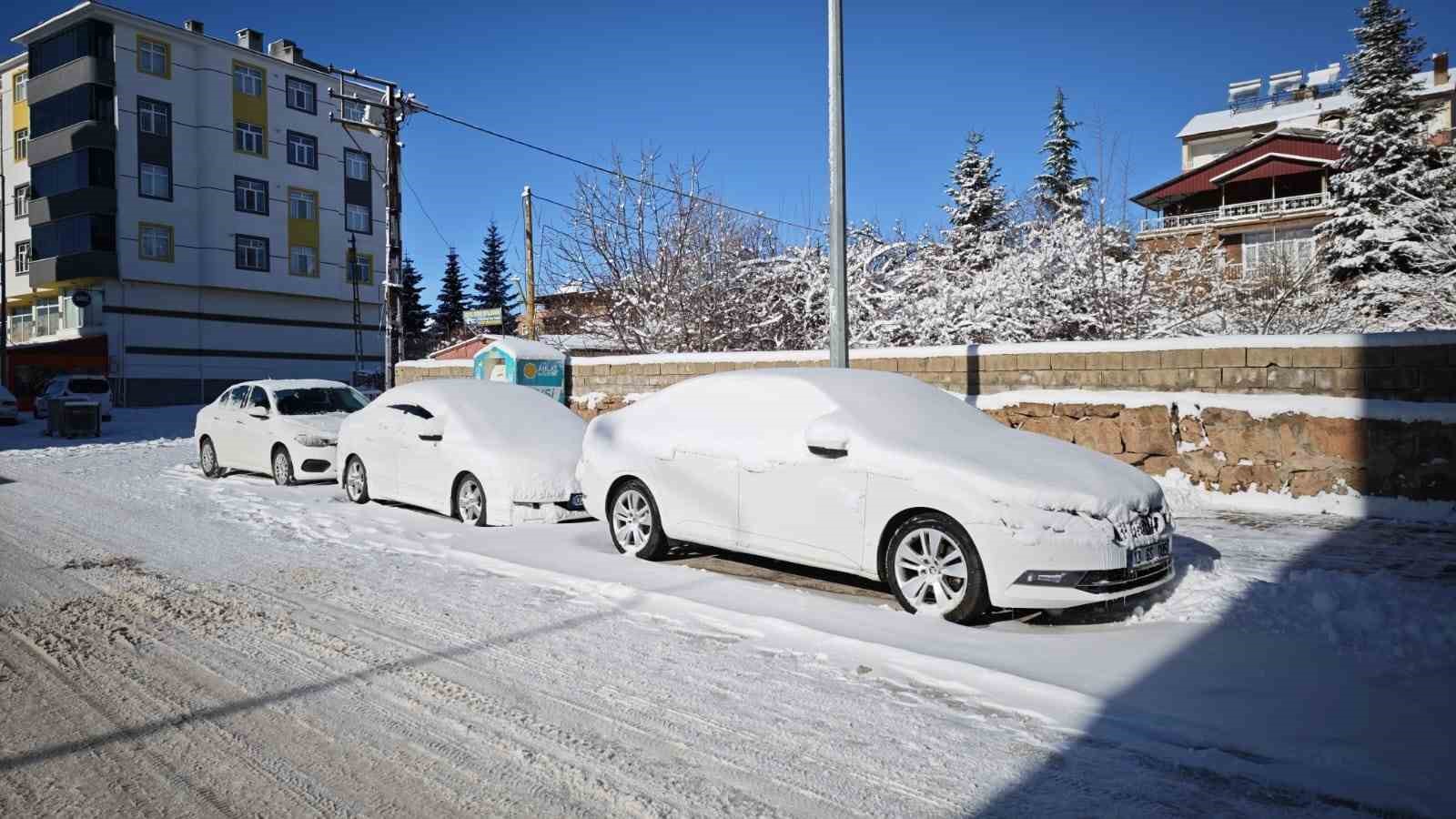 Ahlat&rsquo;ta kar yağışı: 20 k&ouml;y yolu ulaşıma kapandı
