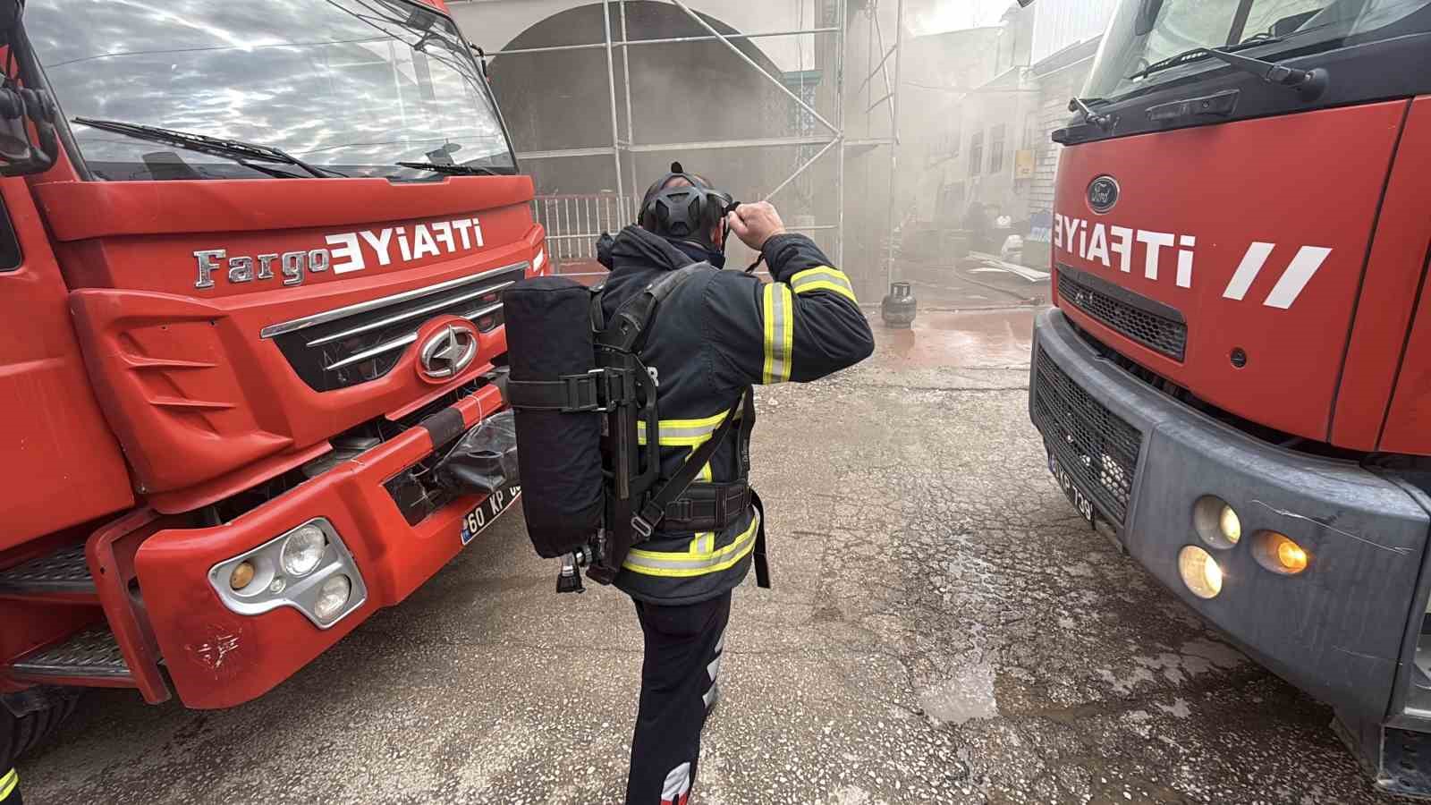 Tokat’ta spiral makinesinin oluşturduğu kıvılcım yangına neden oldu