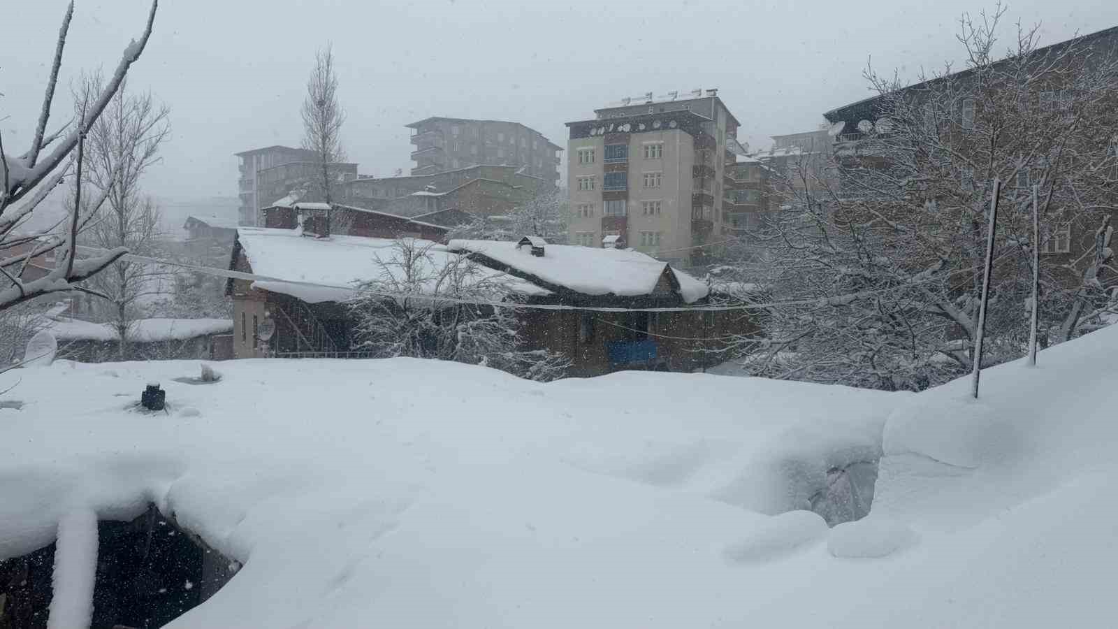 Hakkari&rsquo;de kar ve fırtına etkisini s&uuml;rd&uuml;r&uuml;yor
