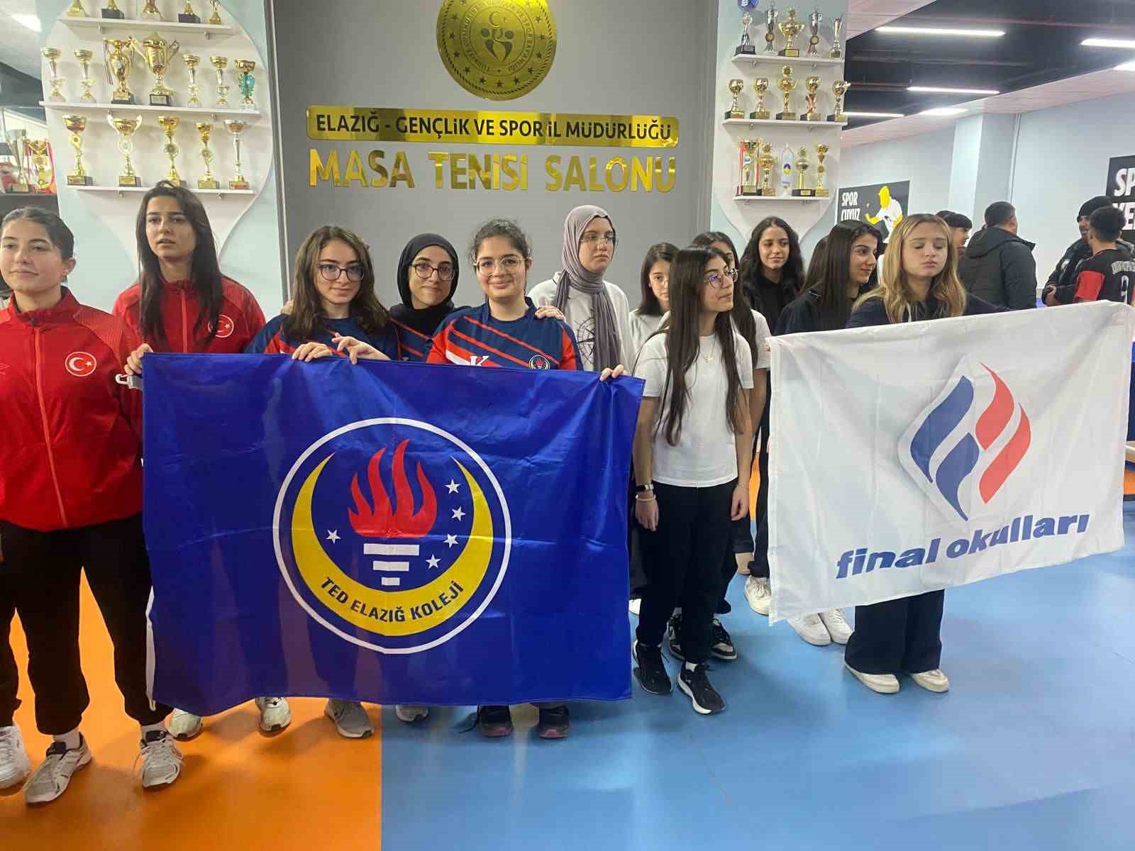 Elazığ&rsquo;da okul sporları masa tenisi m&uuml;sabakaları yapıldı

