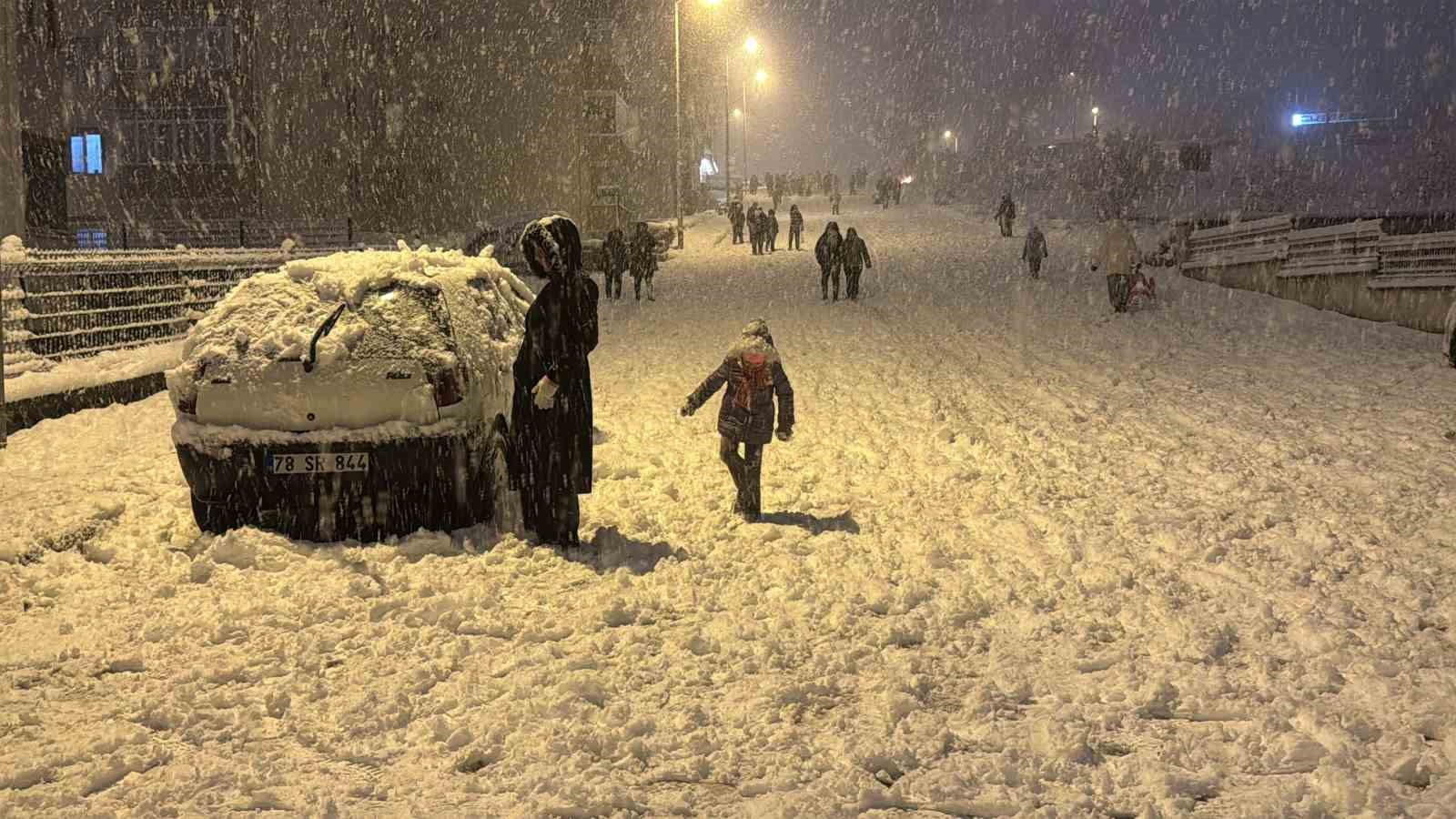 Karabük’te kar çilesi ve eğlence bir arada