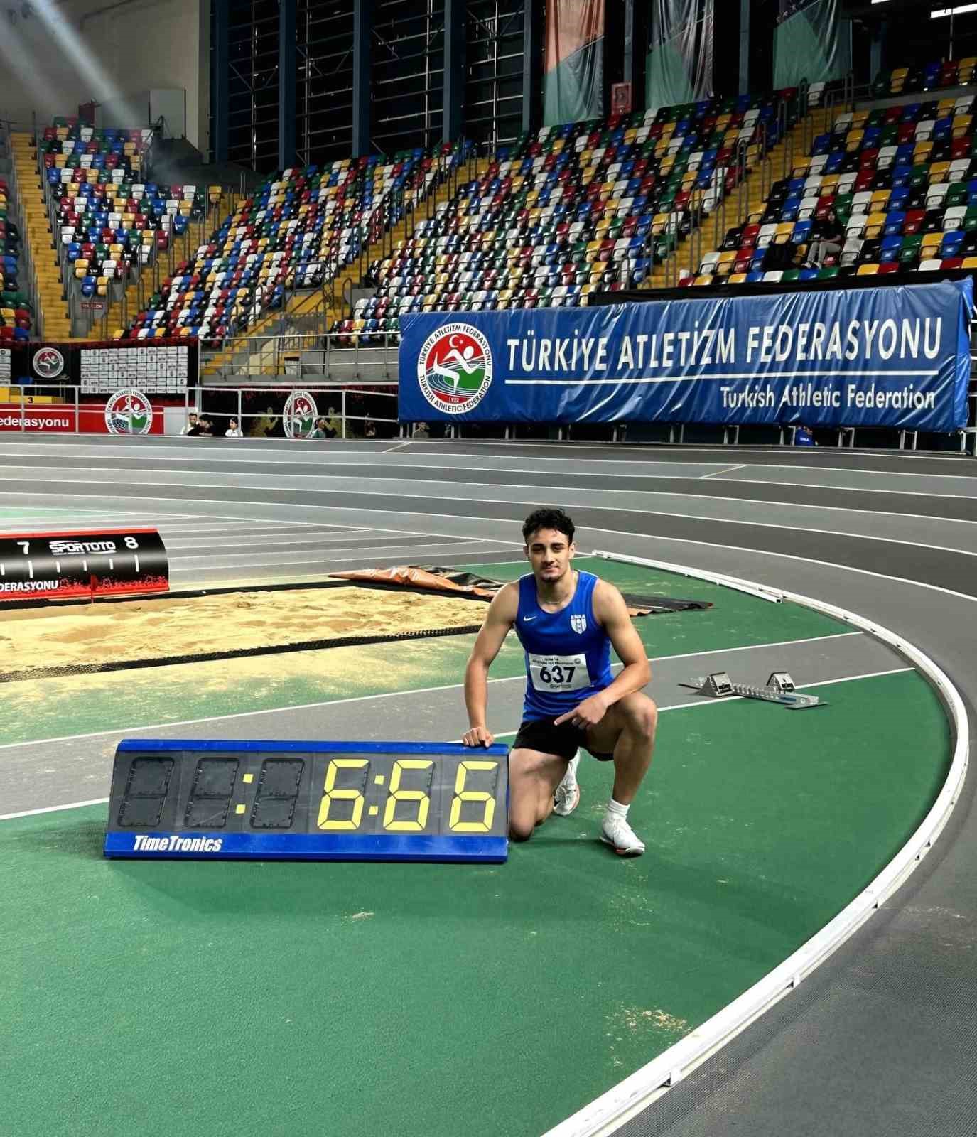 Aydınlı gen&ccedil; atletin hedefi T&uuml;rkiye rekoru
