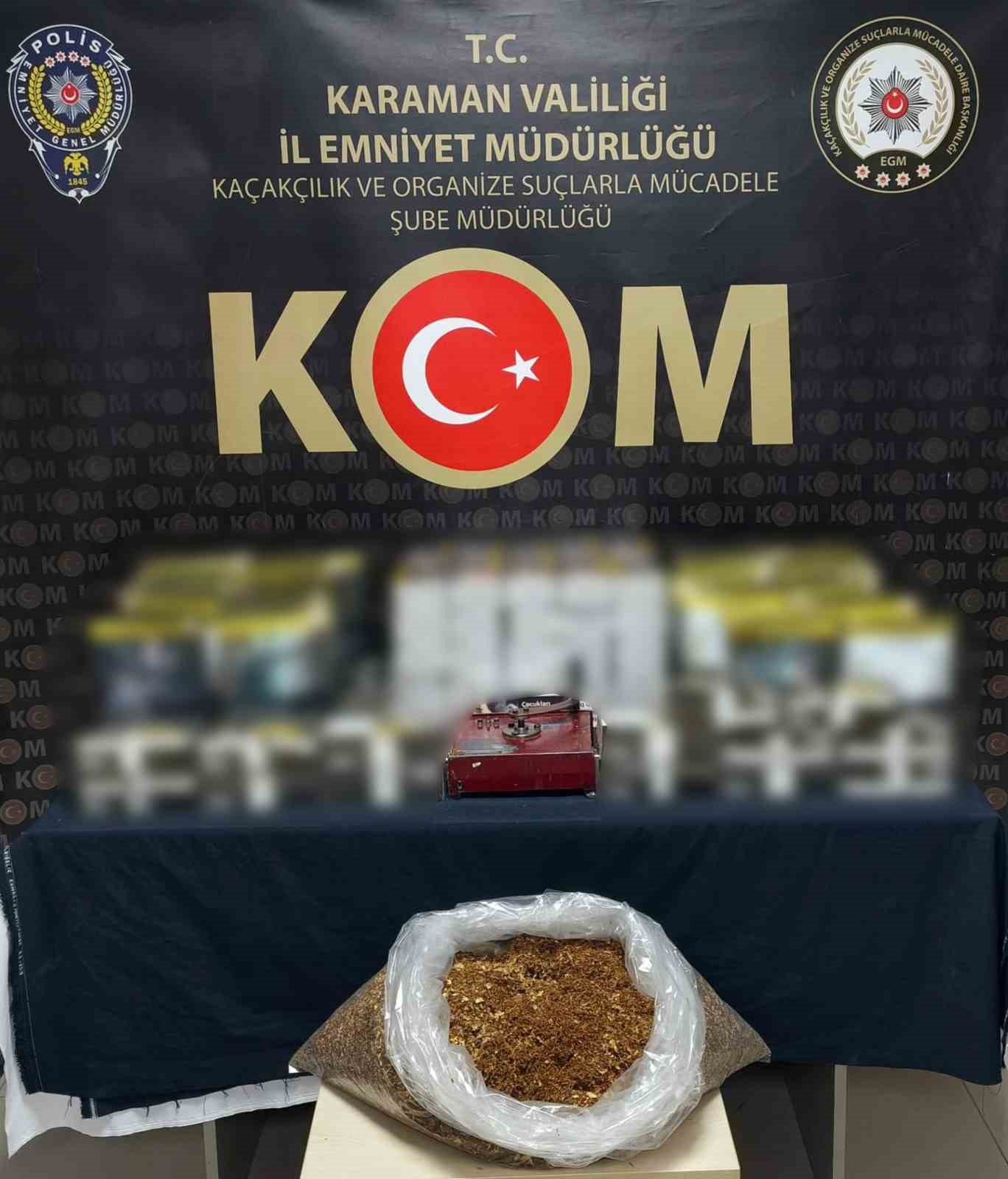 Karaman&rsquo;da ruhsatsız silahlar ile ka&ccedil;ak t&uuml;t&uuml;n ele ge&ccedil;irildi: 5 tutuklama
