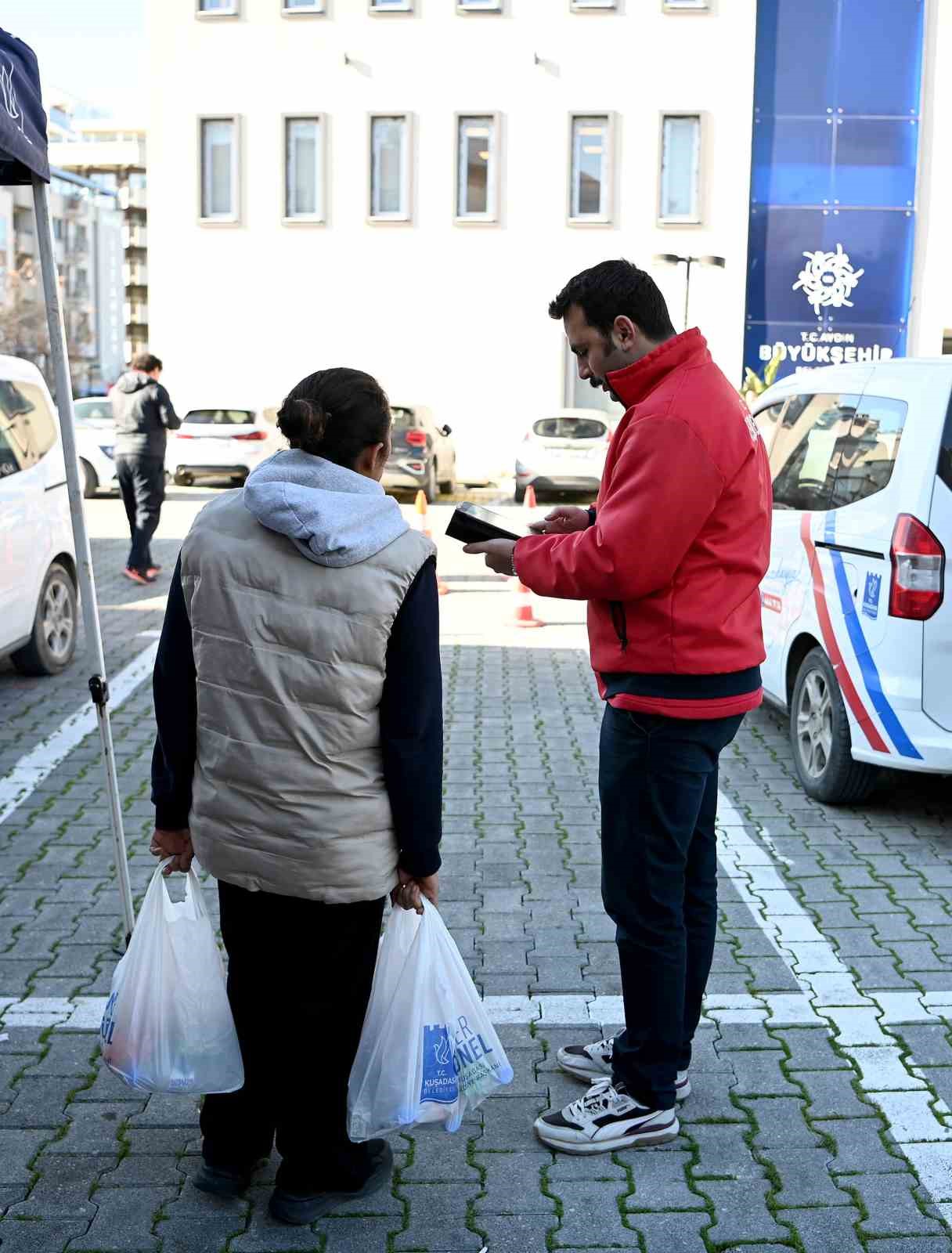 Kuşadası Belediyesi&rsquo;nin beslenme &ccedil;antası desteğine tam not
