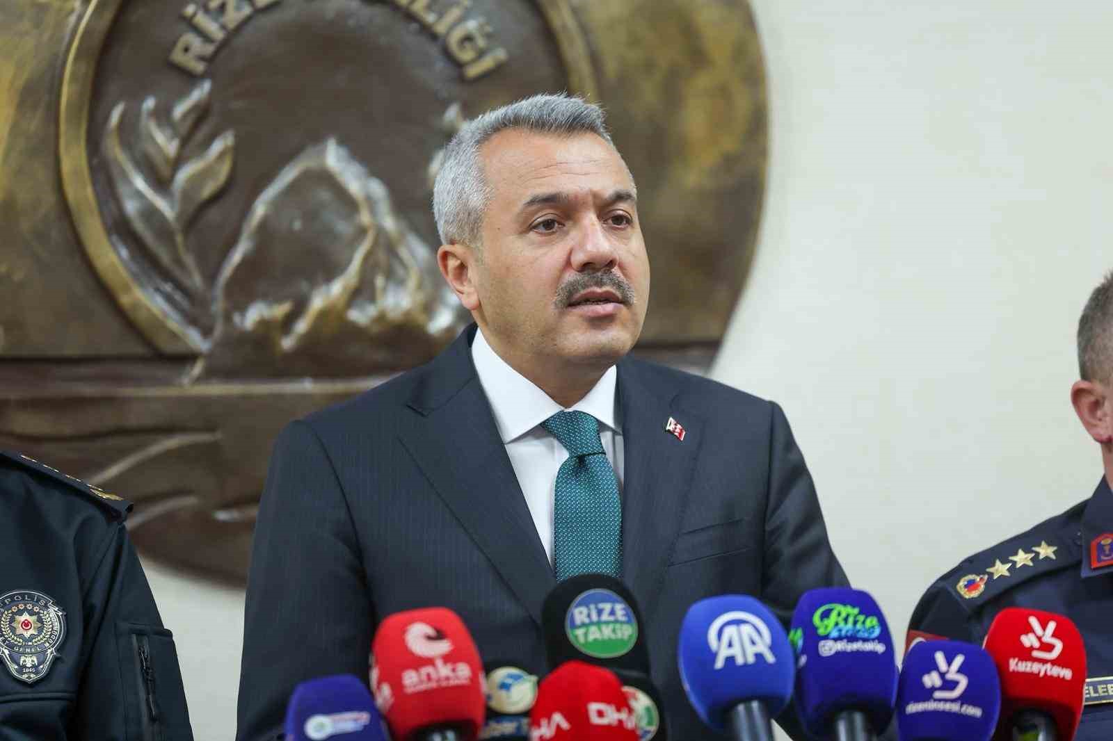 Rize Valisi Baydaş 1 yıllık asayiş bilançosunu açıkladı