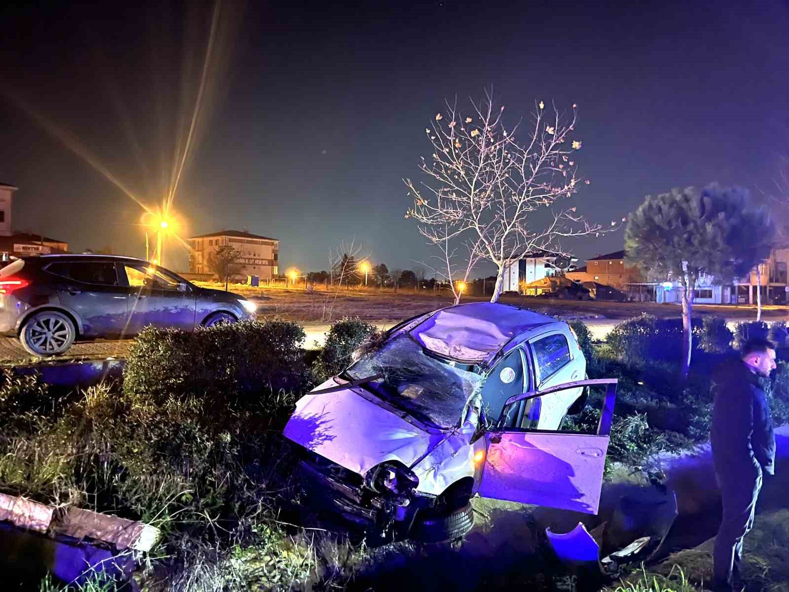 Tekirdağ&rsquo;da alkoll&uuml; s&uuml;r&uuml;c&uuml; su kanalına u&ccedil;tu

