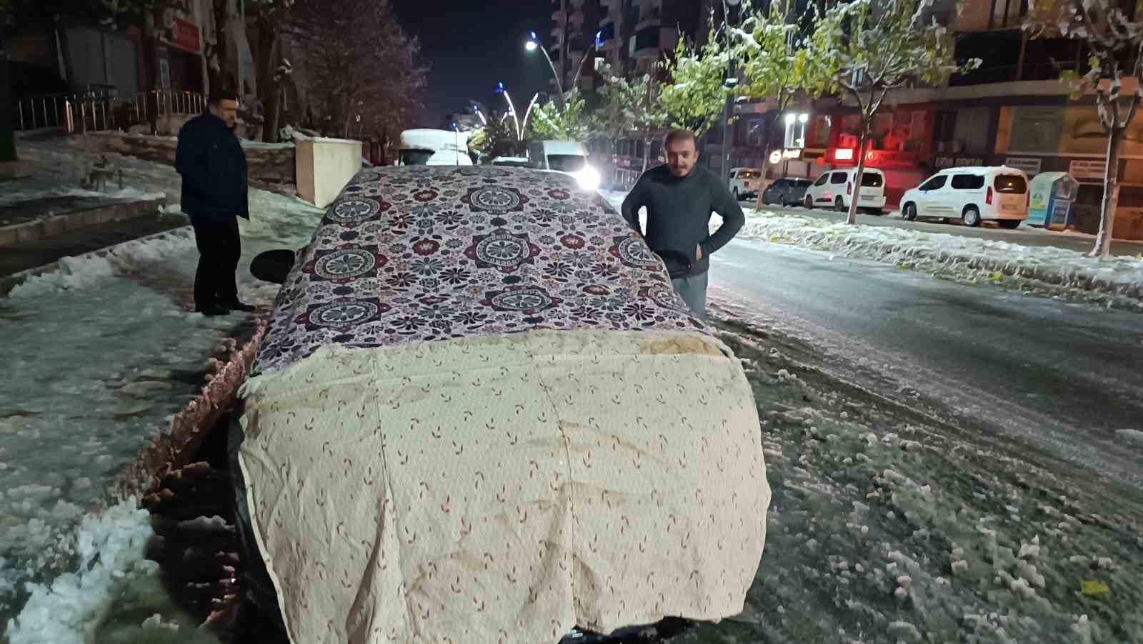 Batman&rsquo;da ara&ccedil; sahiplerinden battaniyeli &ouml;nlem
