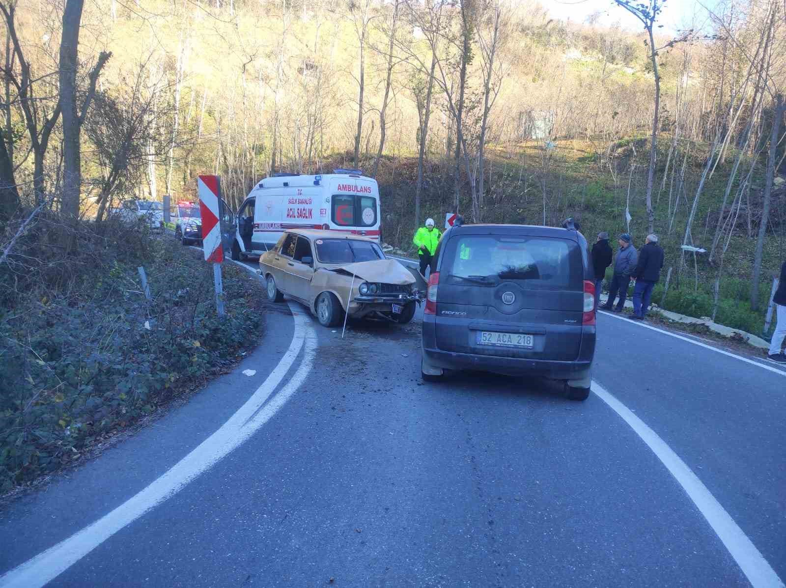 Ordu’da trafik kazası: 3 yaralı