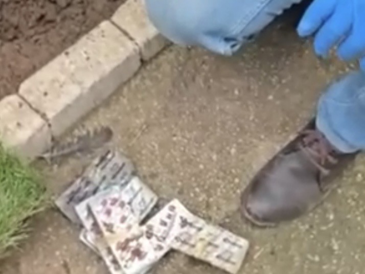 İzmir&rsquo;de bah&ccedil;eden 9 bin uyuşturucu hap &ccedil;ıktı
