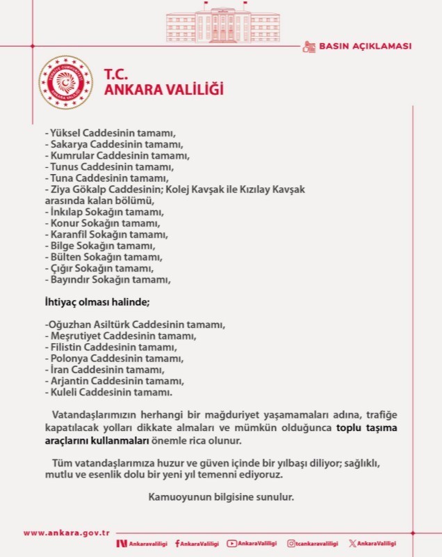 Başkentte yılbaşı tedbirleri: 19 bin 242 emniyet personeli g&ouml;rev alacak
