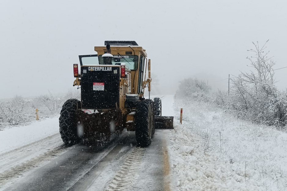 Canik&rsquo;te karla m&uuml;cadele
