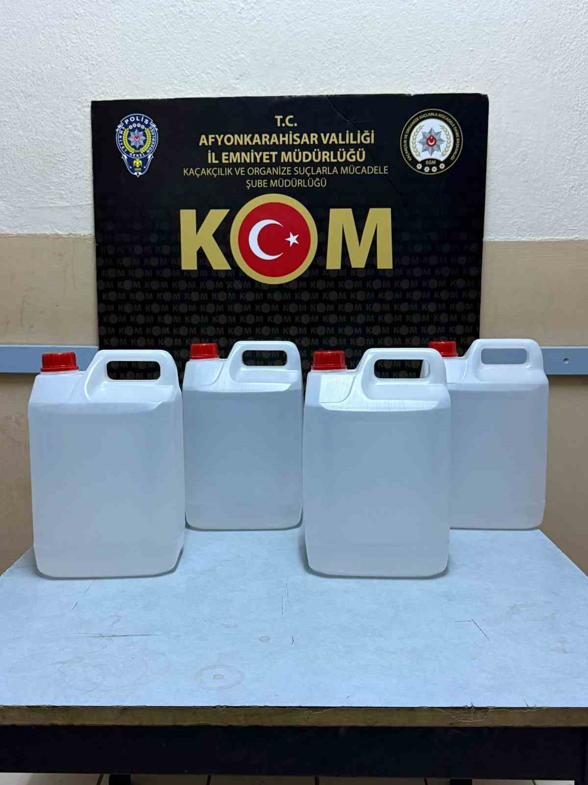 Polis kaçak alkol üretiminde kullanılan etil alkol ele