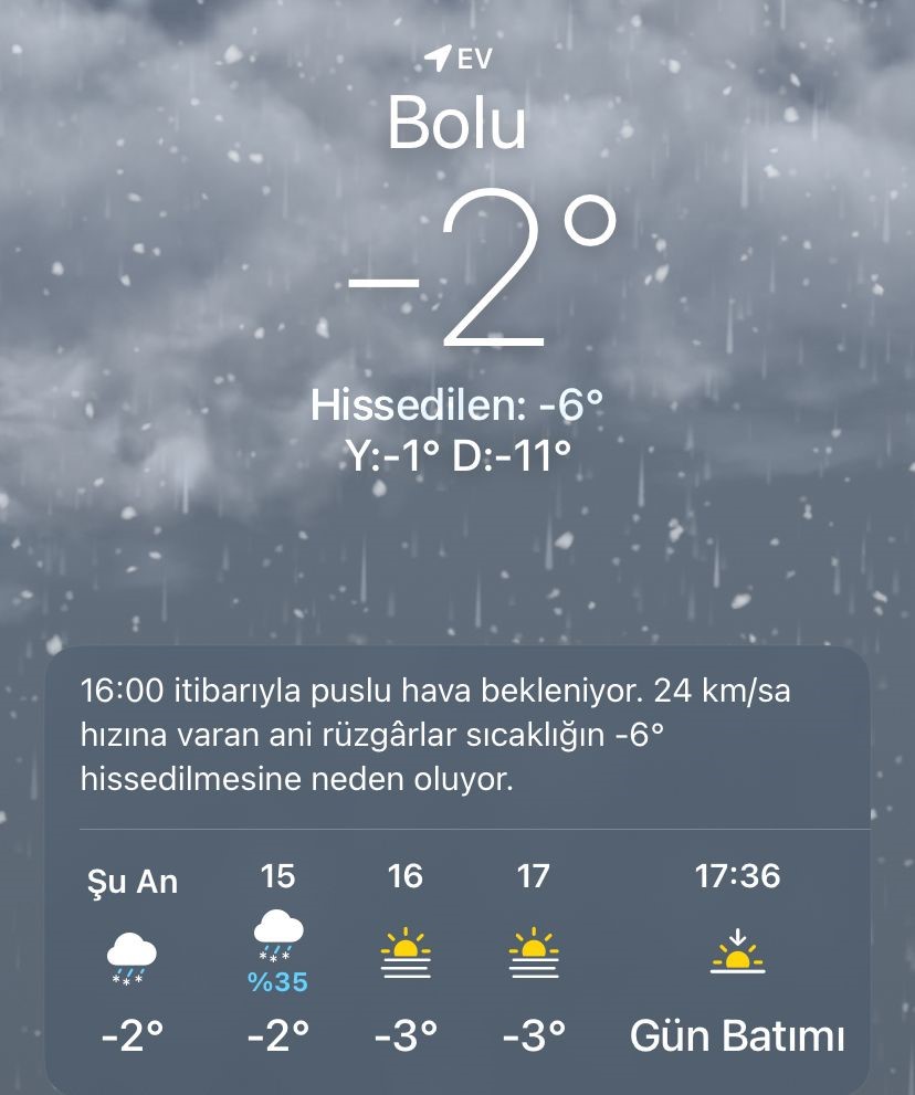 Bolu&rsquo;da kar ve buz k&uuml;tleleri tehlike sa&ccedil;ıyor
