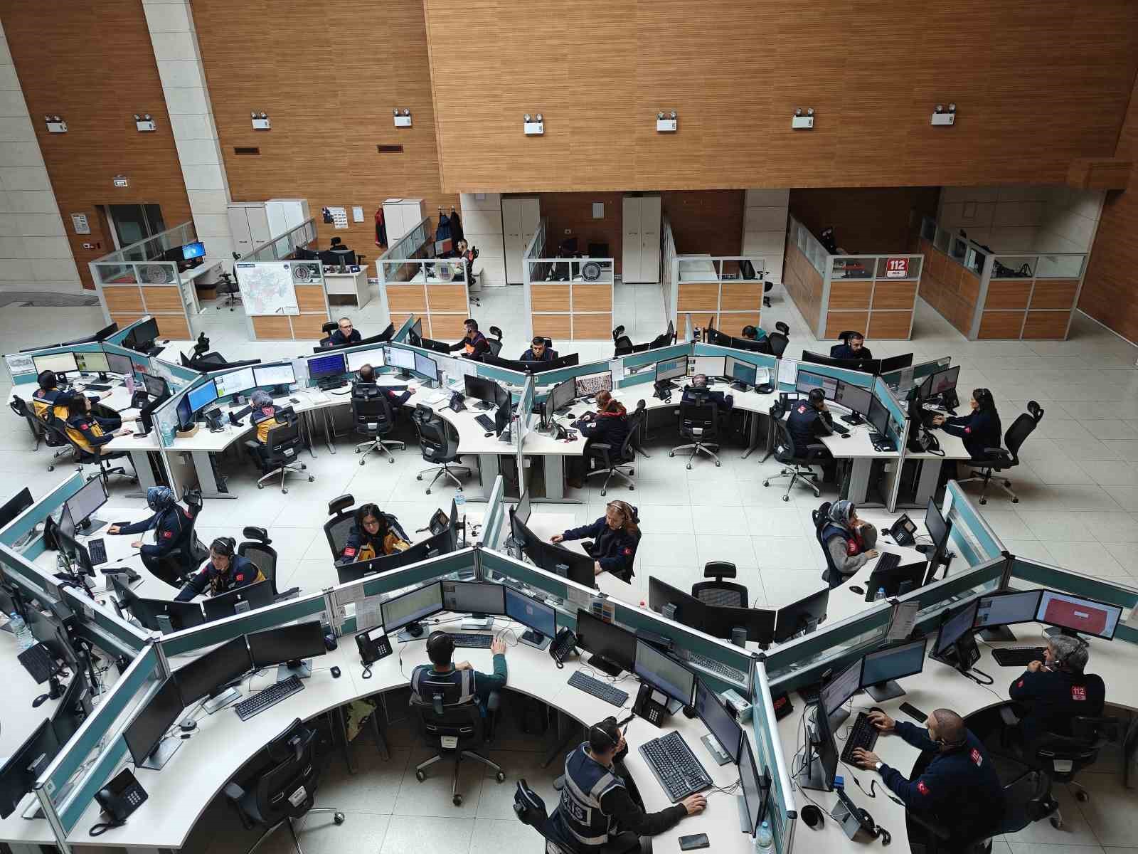 Kayseri 112 Acil Çağrı Merkezi 2025’te 1 milyon 500 bin çağrıyı cevapladı