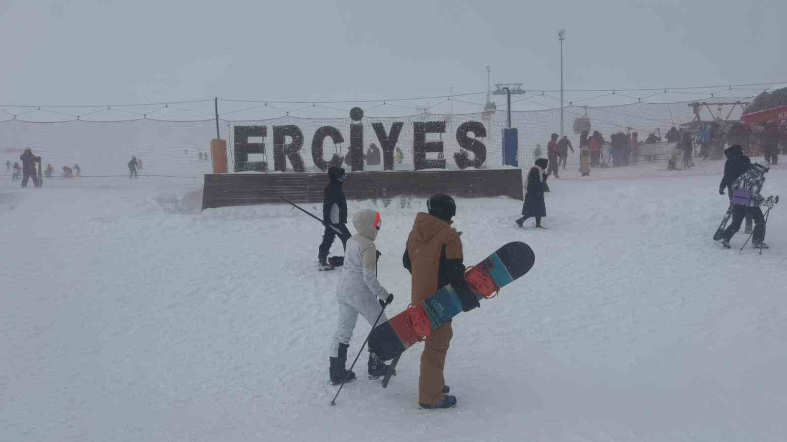 Erciyes’te kar kalınlığı 130 santime ulaştı