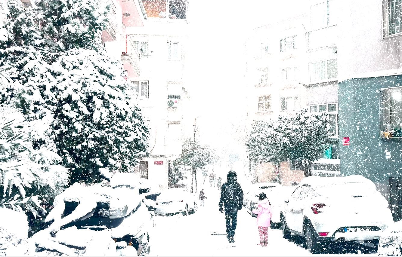 Beşiktaş karla kaplandı
