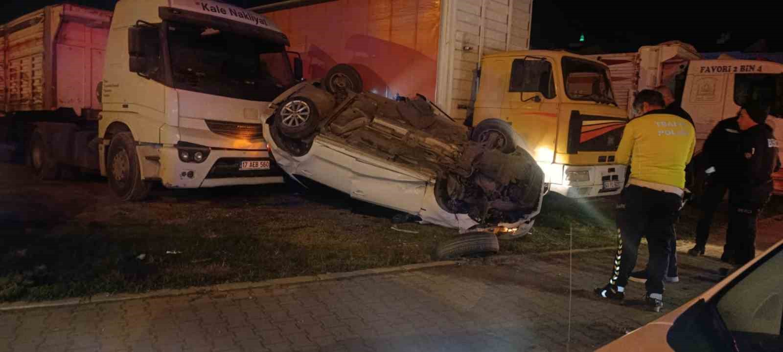 Takla atan otomobilden sağ &ccedil;ıktı
