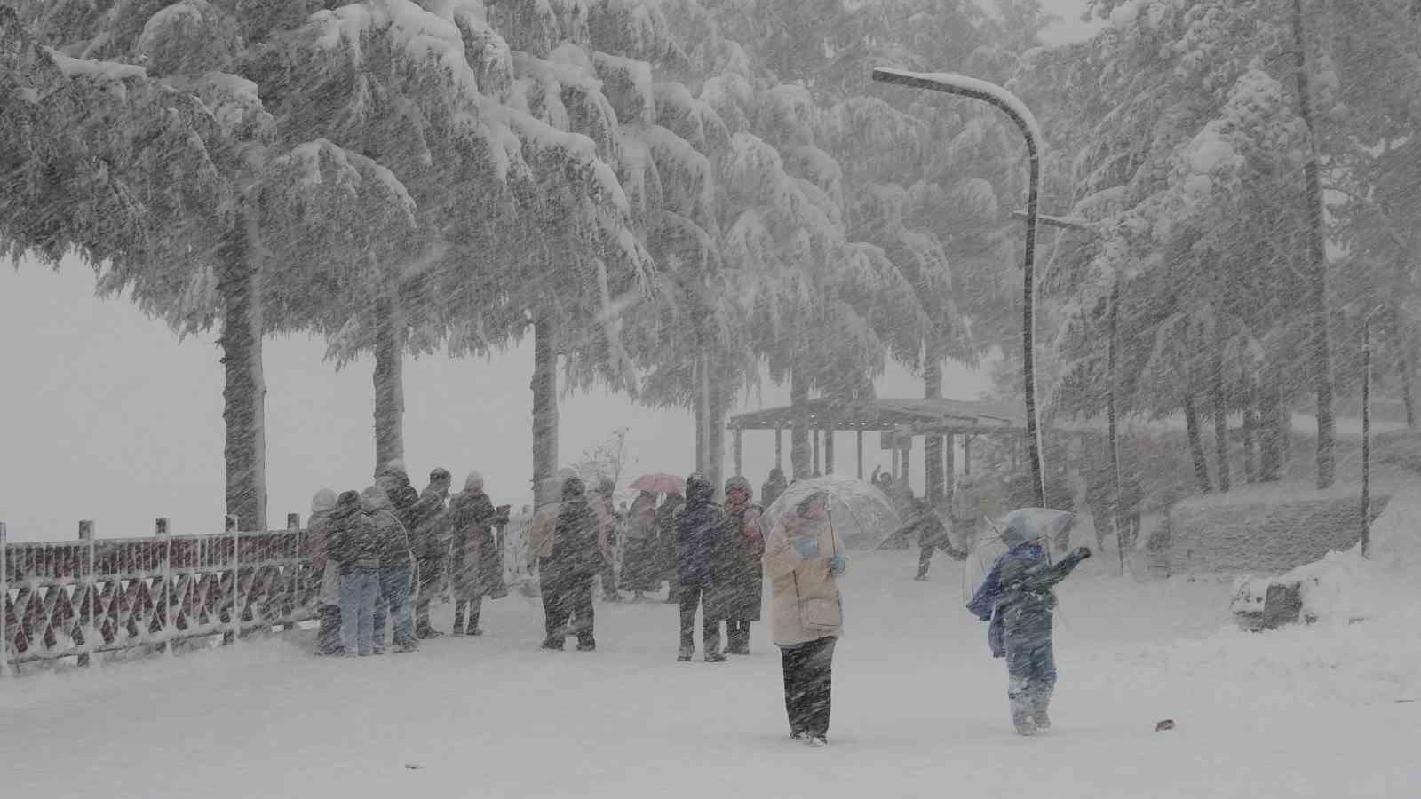 Ordu’da yeni yılın ilk kar yağışı etkili oldu