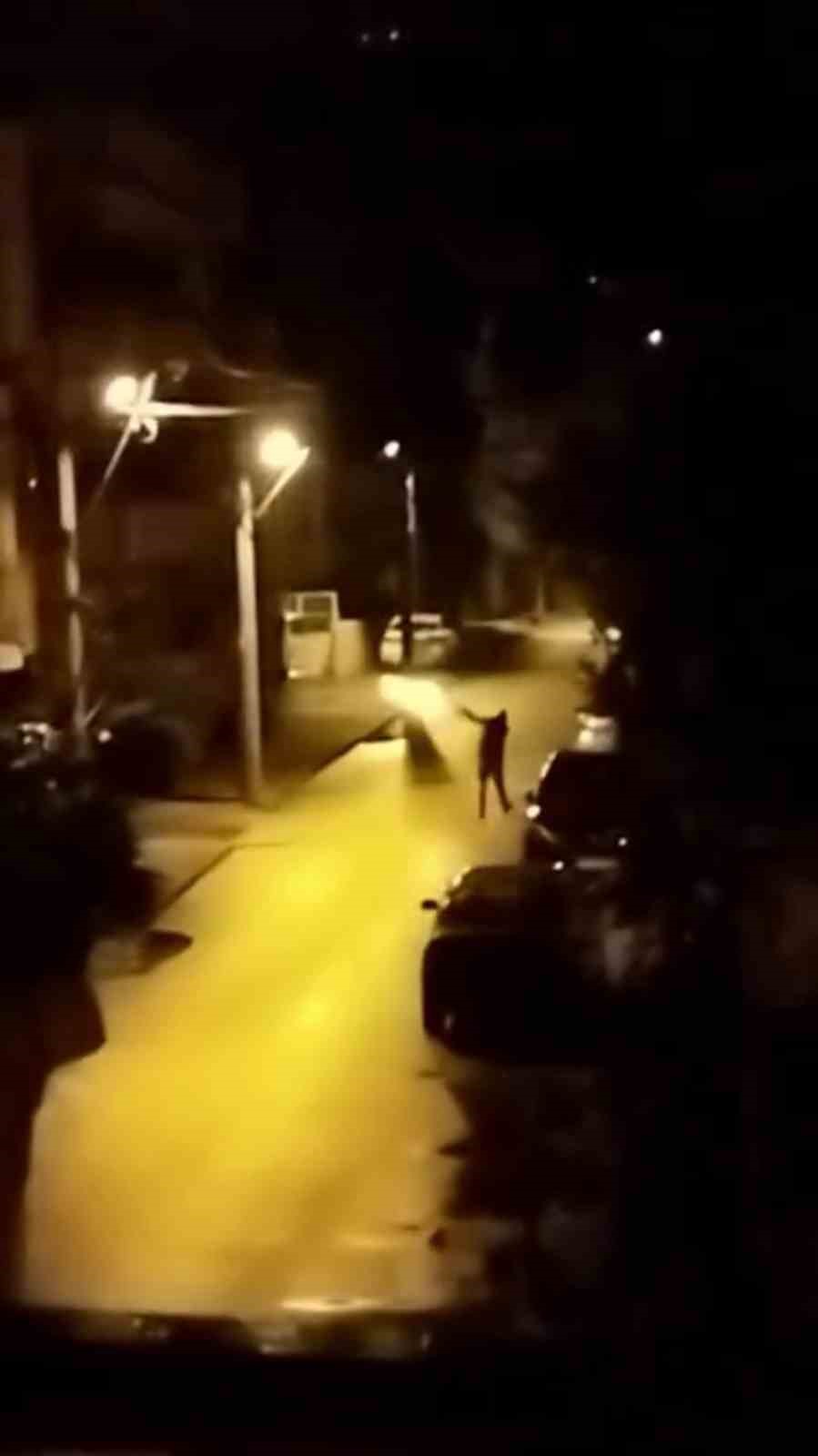 Yılbaşını kutlamak i&ccedil;in evlerin bulunduğu sokakta havaya ateş a&ccedil;an şahıs yaptığıyla hayrete d&uuml;ş&uuml;rd&uuml;
