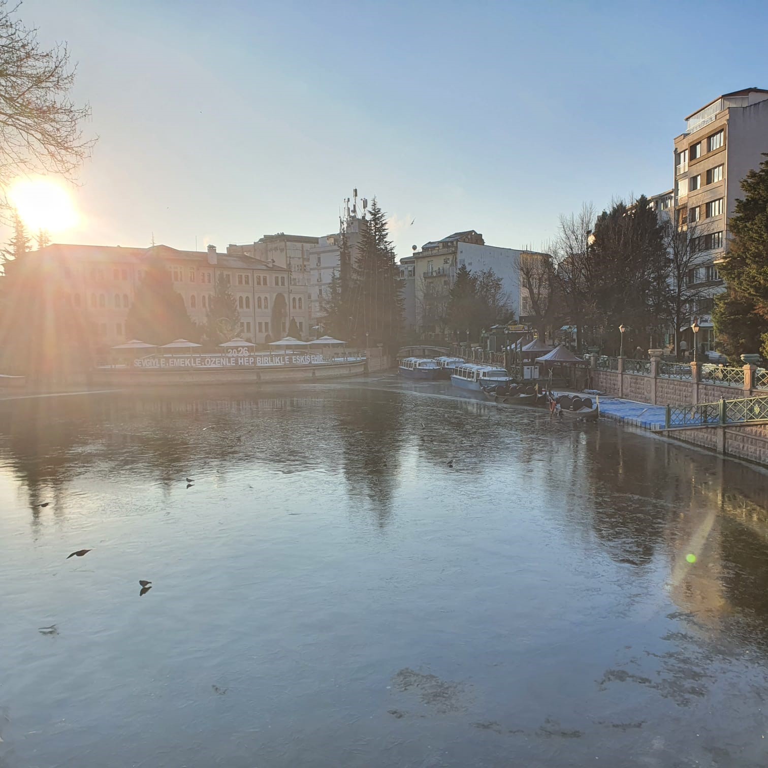 Porsuk&rsquo;un donduğunun resmidir
