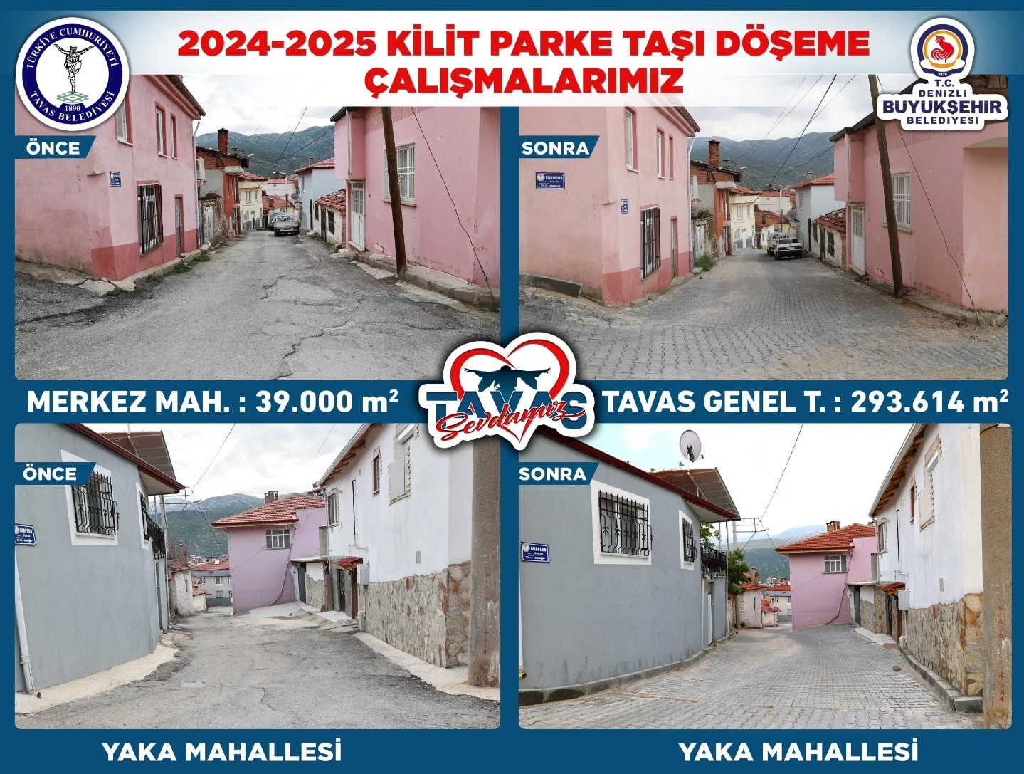 Tavas’ta 2024-2025 yıllarında üst yapıya büyük yatırım yapıldı