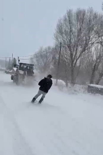 Kar yağışı sonra eğlenceli anlar
