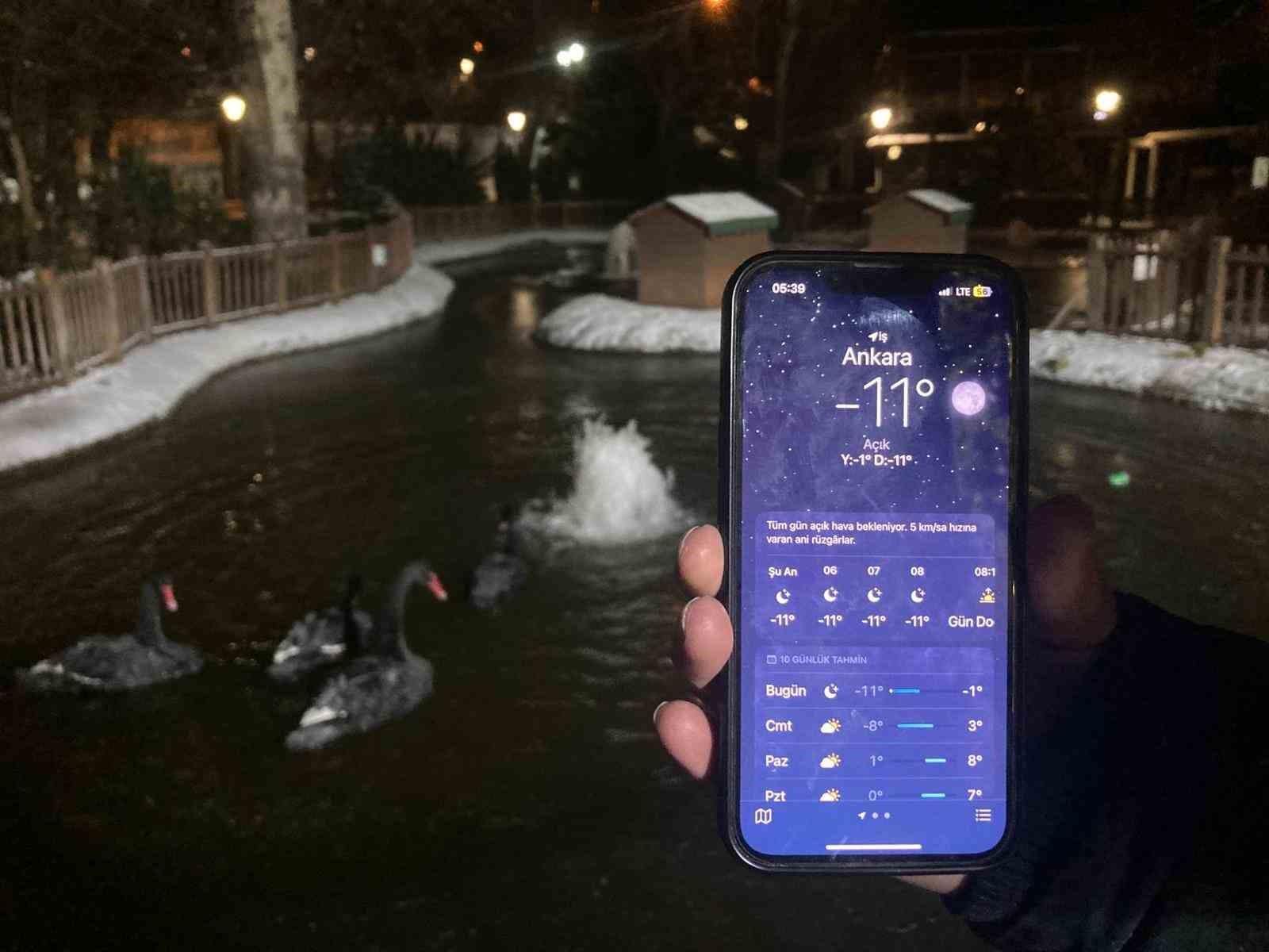 Başkent gün boyu buz kesti