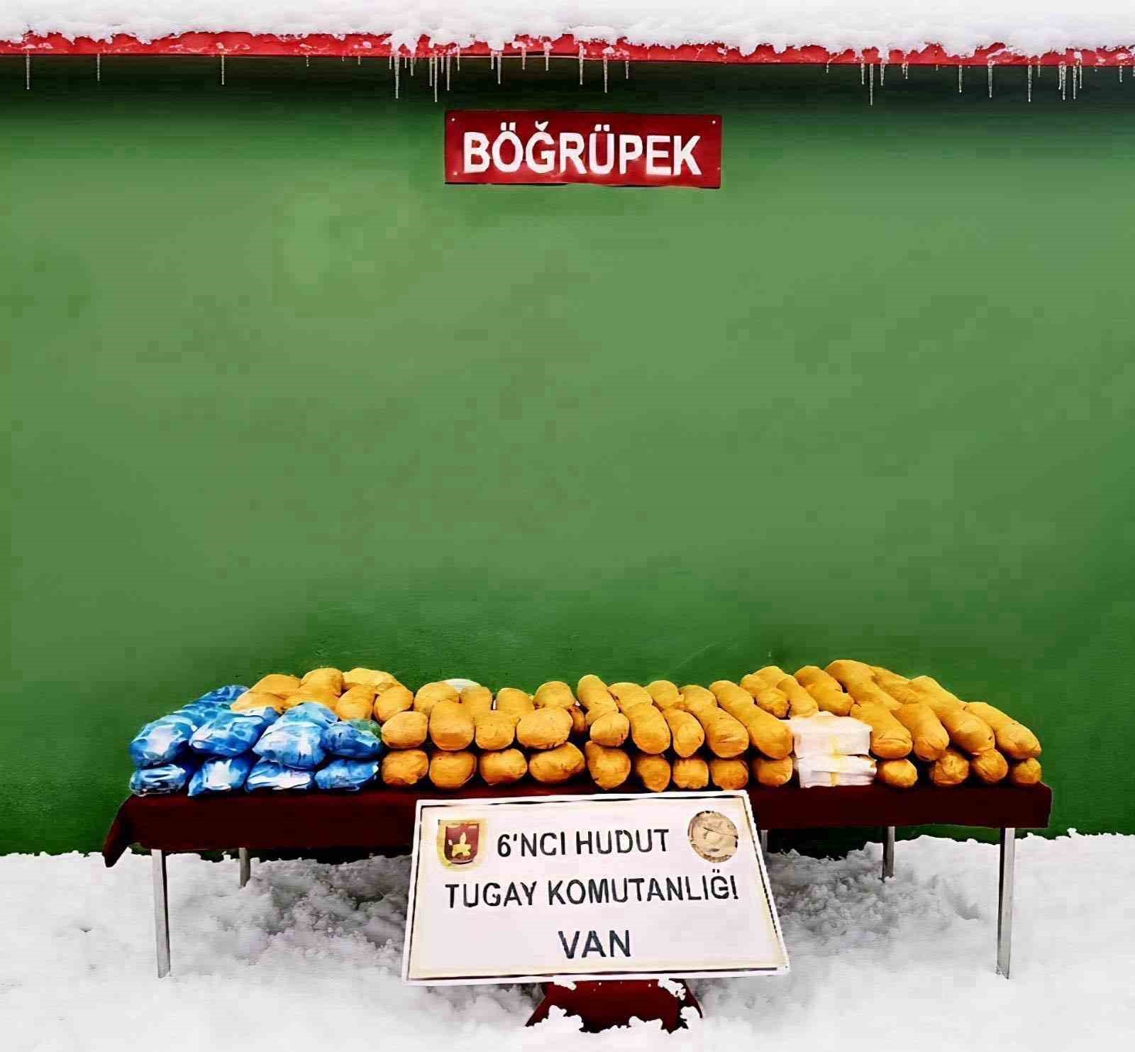 MSB, Van’da yürütülen operasyonlarda 50 kilogram 930 gram uyuşturucu madde ele geçirildiğini duyurdu