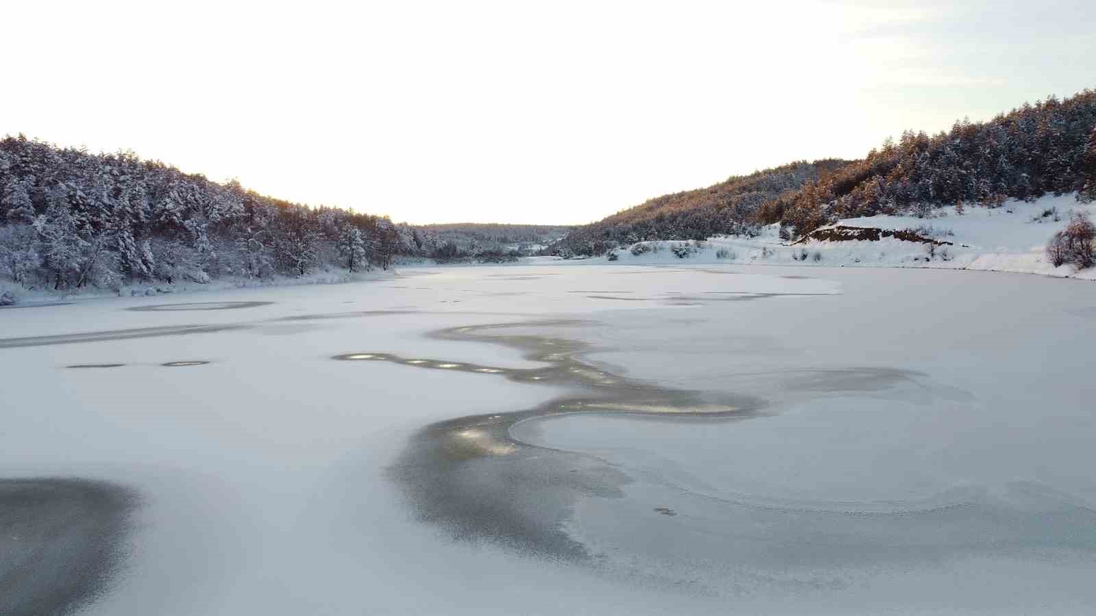 Buz tutan g&ouml;letlerden kartpostallık manzaralar
