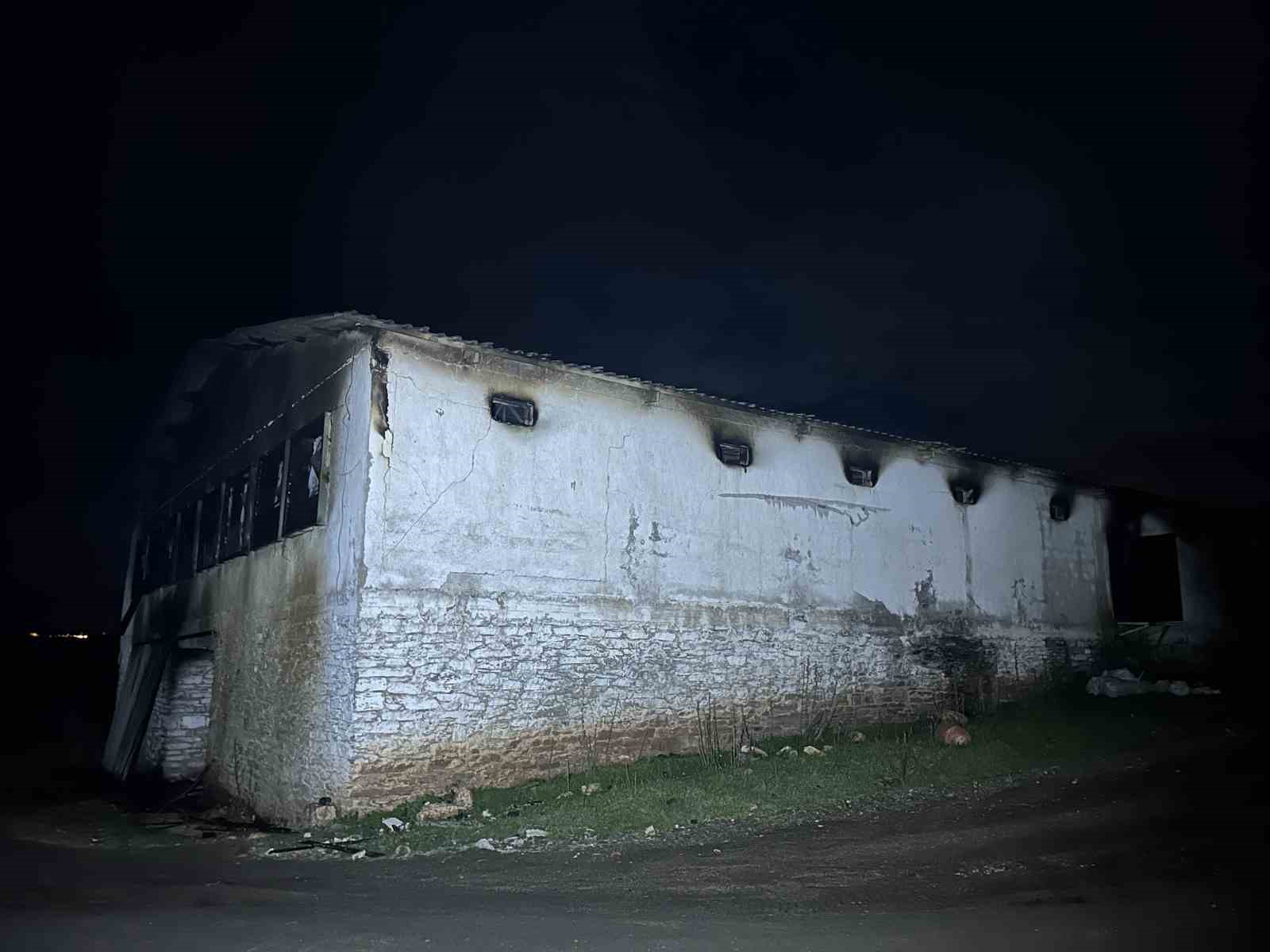 Uşak&rsquo;ta boş tavuk &ccedil;iftliğinde &ccedil;ıkan yangın korkuttu
