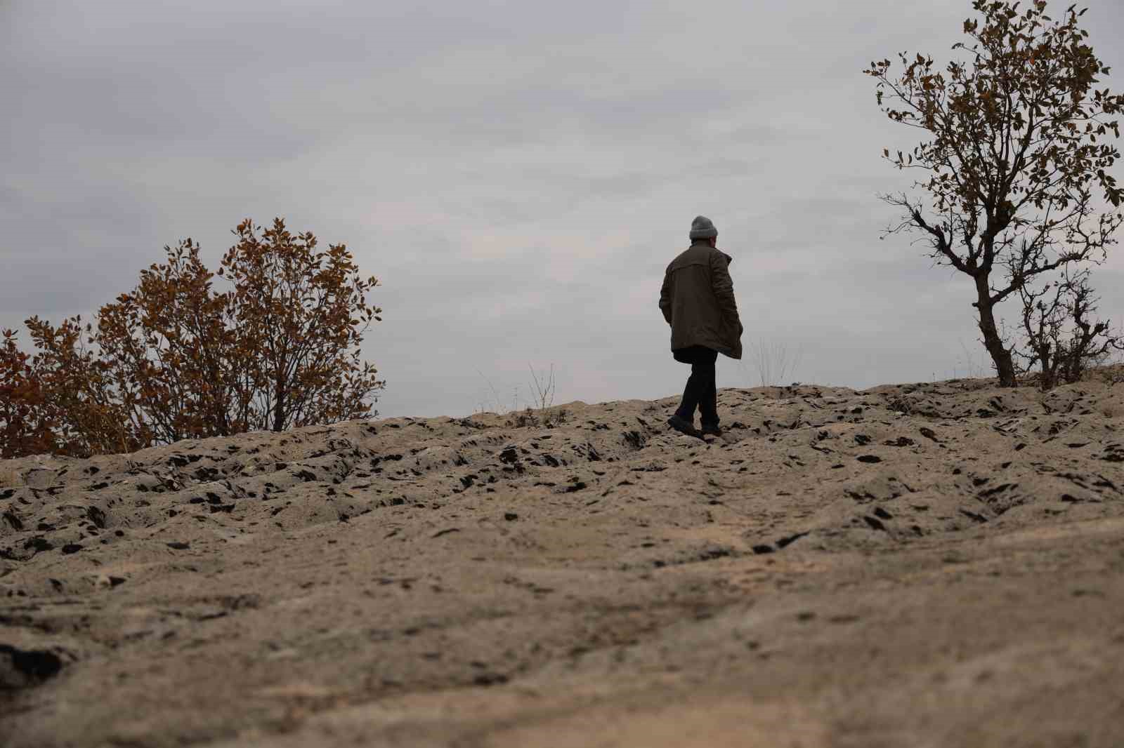 Yaklaşık 20 bin yılın sonunda kimyasal yönden aşınan taşın üzerinde su kollarının minyatürü ortaya çıktı
