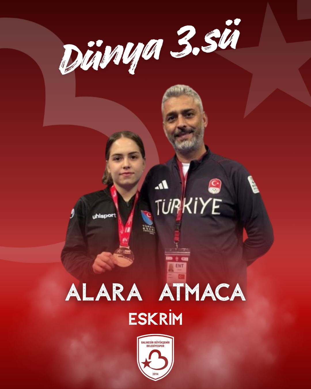 Alara Atmaca, D&uuml;nya Kupası&rsquo;nda bronz madalya kazandı
