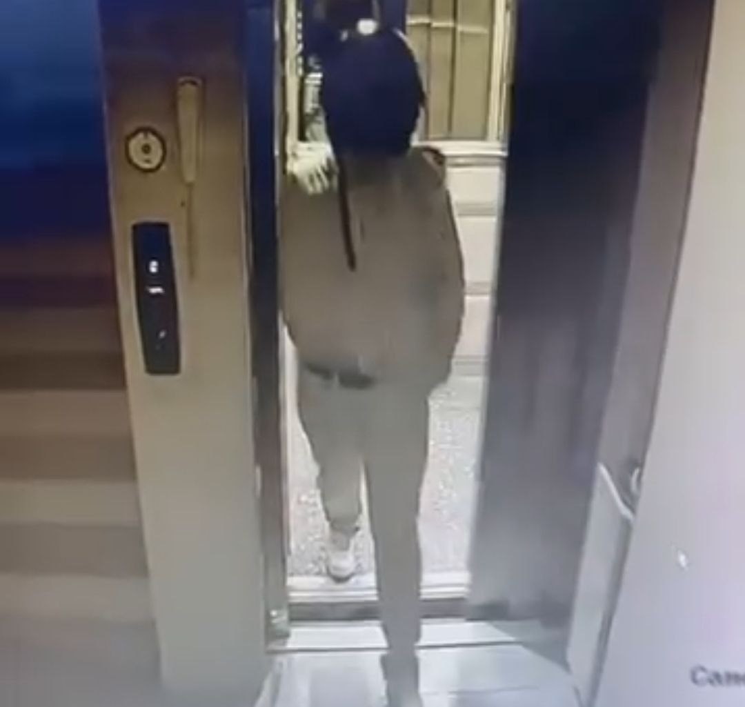 O anlar kamerada: Kasklı ş&uuml;pheli damdaki kuşları &ccedil;aldı
