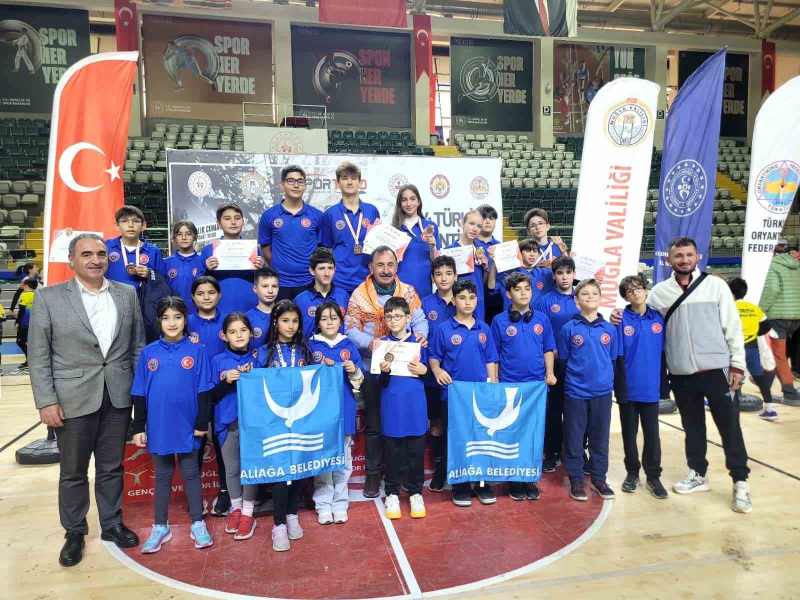 Aliağalı oryantiringciler Muğla’dan 8 Türkiye derecesiyle döndü